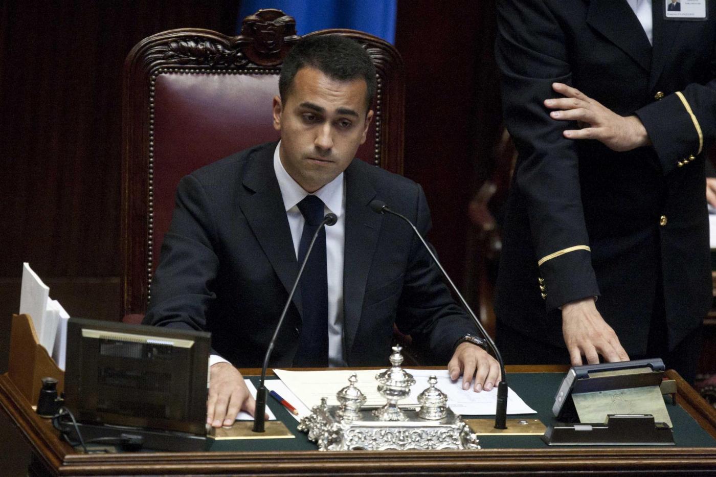 Foto Mauro Scrobogna /LaPresse
29-04-2013 Roma
Politica
Camera - Fiducia Governo Letta 
Nella foto: Luigi Di Maio m5s
Photo Mauro Scrobogna /LaPresse
29-04-2013 Roma
Politics
Chamber of Deputies - vote of confidence Letta Government
In the picture: Luigi Di Maio m5s